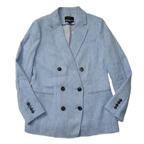 NWT J.Crew Bristol Blazer in Sapphire Ivory Italian...
